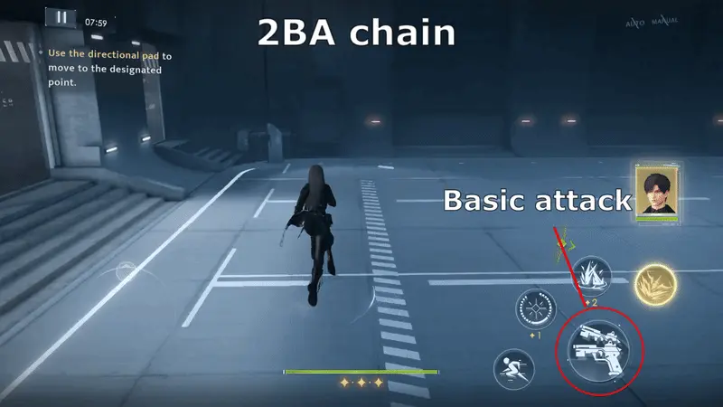 Chain of 2 Basic attacks with cancel